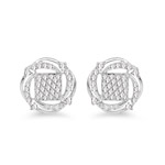 0.72 ctw. Genuine White Diamond Bridal Earrings in 14K White Gold