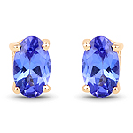 0.50 ctw. Genuine Tanzanite Stud Earrings in 14K Yellow Gold