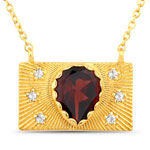 QN2831GWT-SS18KY 1.93 ct. tw. Garnet and White Topaz Purse Necklace In Sterling Silver