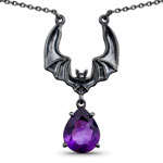 2.10 Carat Genuine Amethyst .925 Sterling Silver Necklace