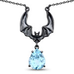 2.60 Carat Genuine Blue Topaz .925 Sterling Silver Necklace