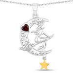 0.32 ct. tw. Garnet Witch Flying Pendant In Sterling Silver