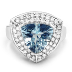 14K White Gold 1.62 ctw Genuine Aquamarine Ring